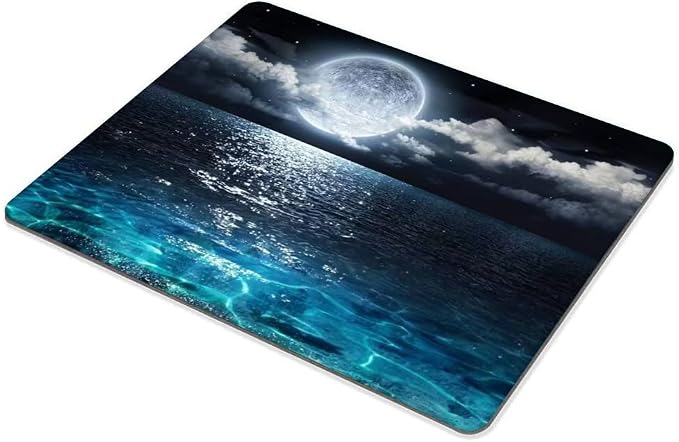 Ocean and Moon Mouse pad Customized Mousepad Non-Slip Rubber Base Mouse Pads - Image 5
