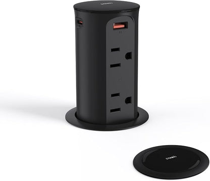 Pop up Outlet for Countertop, 65W USB C Fast Charging Port, 2.5-inch Hole by Jgstkcity