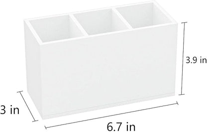 NIUBEE Acrylic Pen Holder 3 Compartments - Image 3