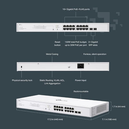 TP-Link Festa FS318G 18 Port Gigabit Smart Managed Network Switch - Image 7