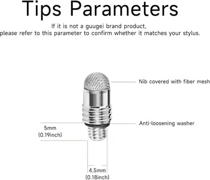 Mesh Fiber Stylus Pen Replacement Tips - Image 5