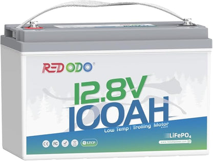 Redodo 12V 100Ah LiFePO4 Battery, Low Temperature Protection, Trolling Motor by PrimeDayRedodoSaveup55