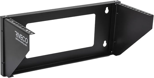 RIVECO 4U Wall Mount Rack for Network. Reinforced Heavy Load 66-99 LBS Small by RIVECO