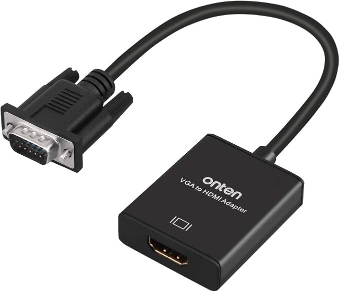 VGA to HDMI, 1080P Adapter for Computer, HDTV by ONTEN