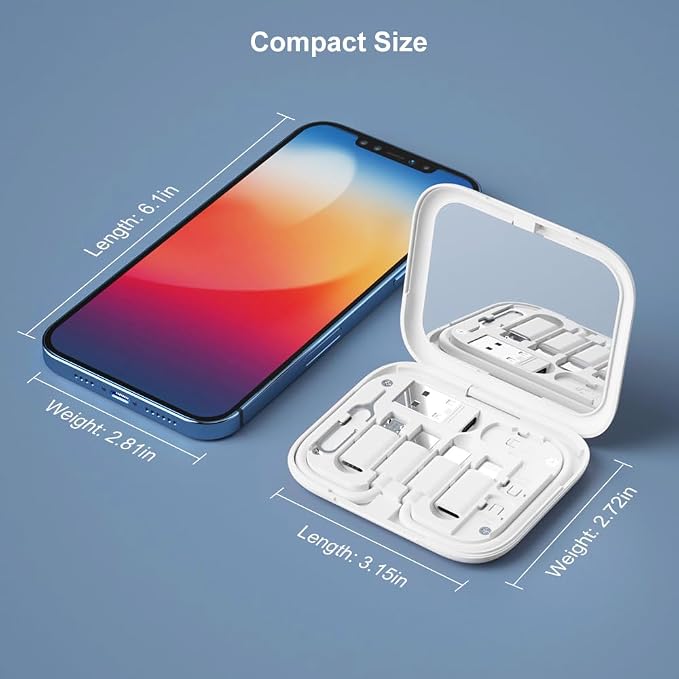 USB-C to USB Adapter, USB C to Lighting Cable Box Contains Makeup Mirror/USB C - Image 5