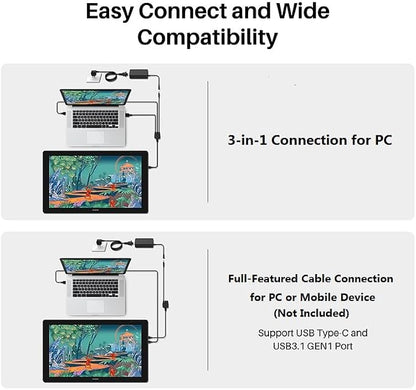 HUION Kamvas 24 QHD Drawing Tablet - Image 6