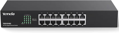 Tenda 16 Port Gigabit Ethernet Switch | Desktop/Rackmount Network Switch | by Tenda