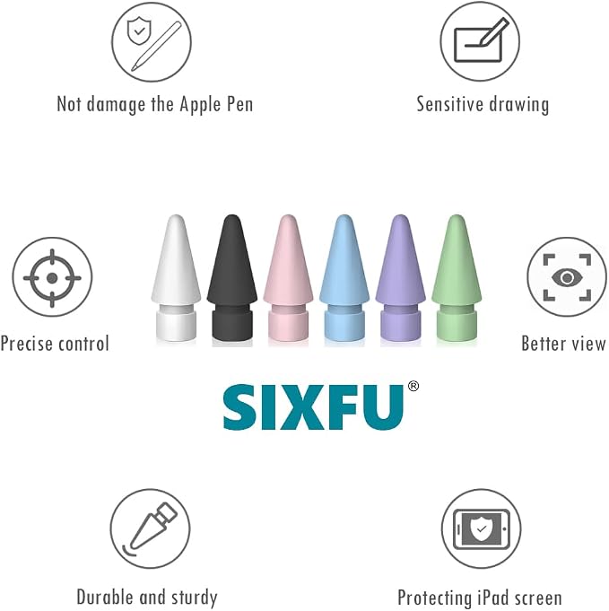 6 Color Tips for Apple Pencil tip, Apple Pen Tip Compatible - Image 4