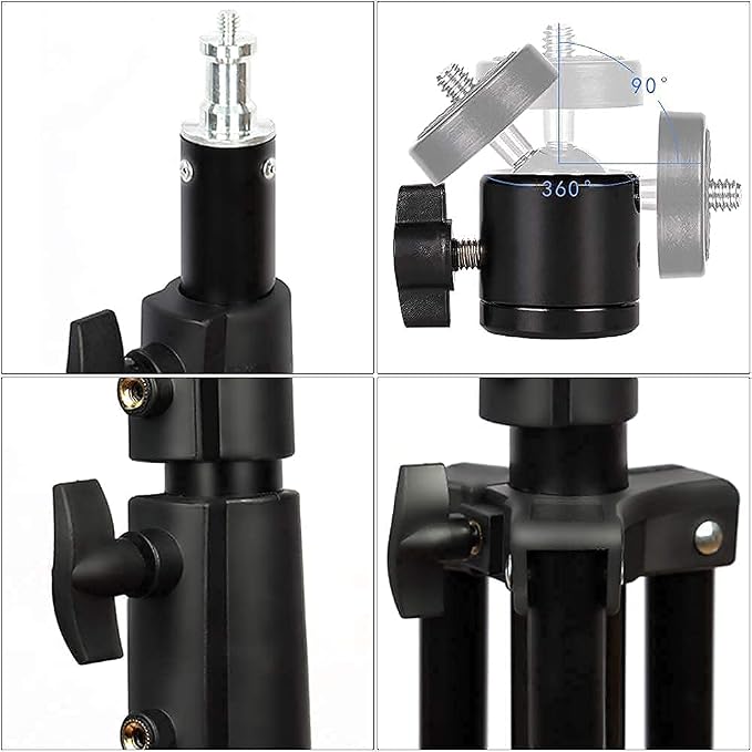 Heavy Duty Light Stand 9.5 Feet/2.8 Meters Adjustable Spring Cushioned Metal - Image 8