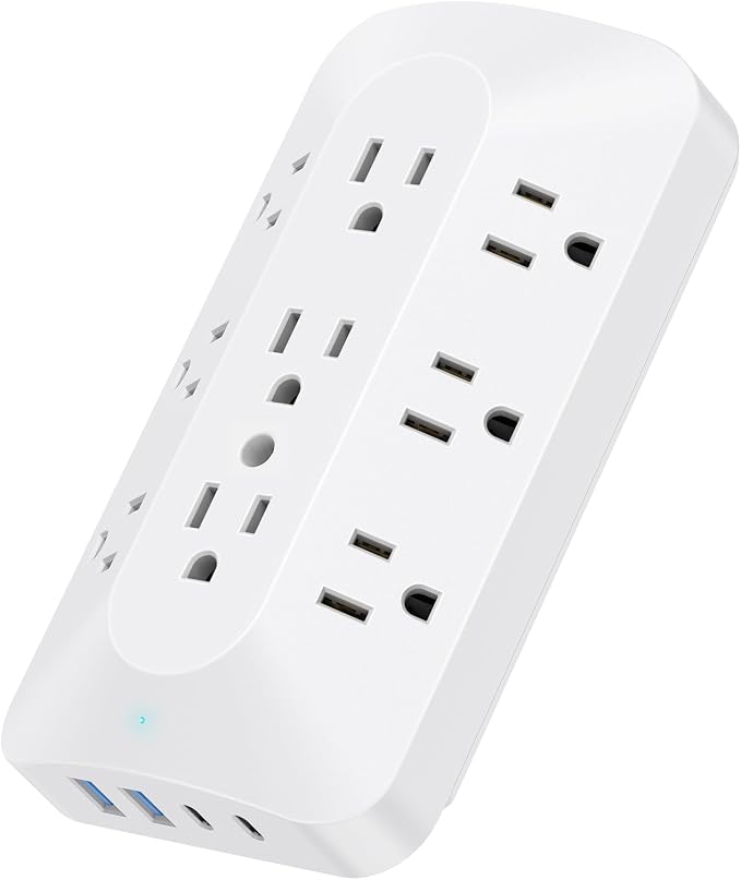 Wall Outlet Extender, 9 Outlet Splitter by PAEWOK