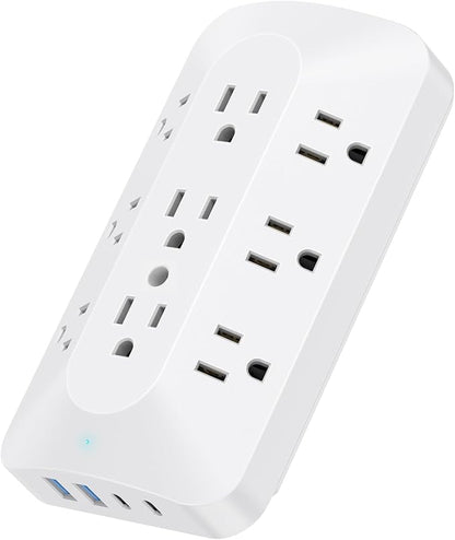Wall Outlet Extender, 9 Outlet Splitter by PAEWOK