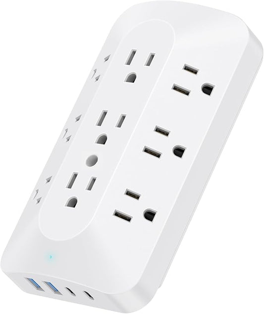 Wall Outlet Extender, 9 Outlet Splitter by PAEWOK