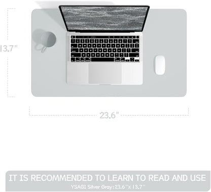 YSAGi Non-Slip Leather Desk Pad, Waterproof Laptop Computer Desk Keyboard Mat - Image 2