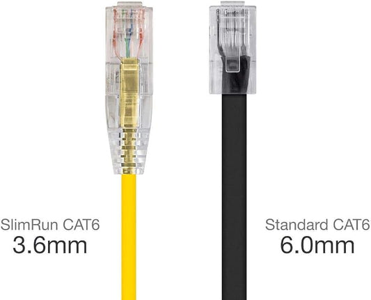 Monoprice Cat6 6in Yellow Component Level Patch Cable UTP 28AWG 550MHz Pure - Image 2