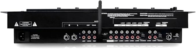 Pyle 6 Channel Mixer, Stereo Mixer, Professional Sound System, LED Illumination - Image 2