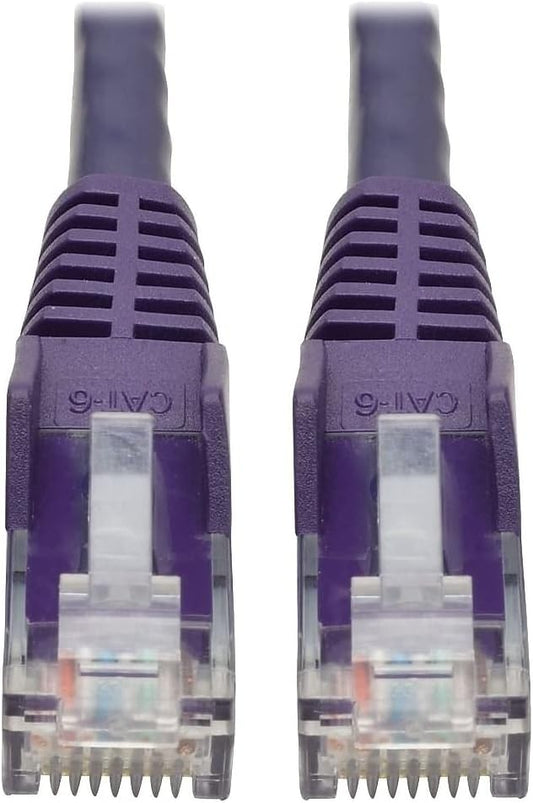 Tripp Lite Cat6 Gigabit Ethernet Snagless Molded Patch Cable UTP Purple RJ45 by TrippLite