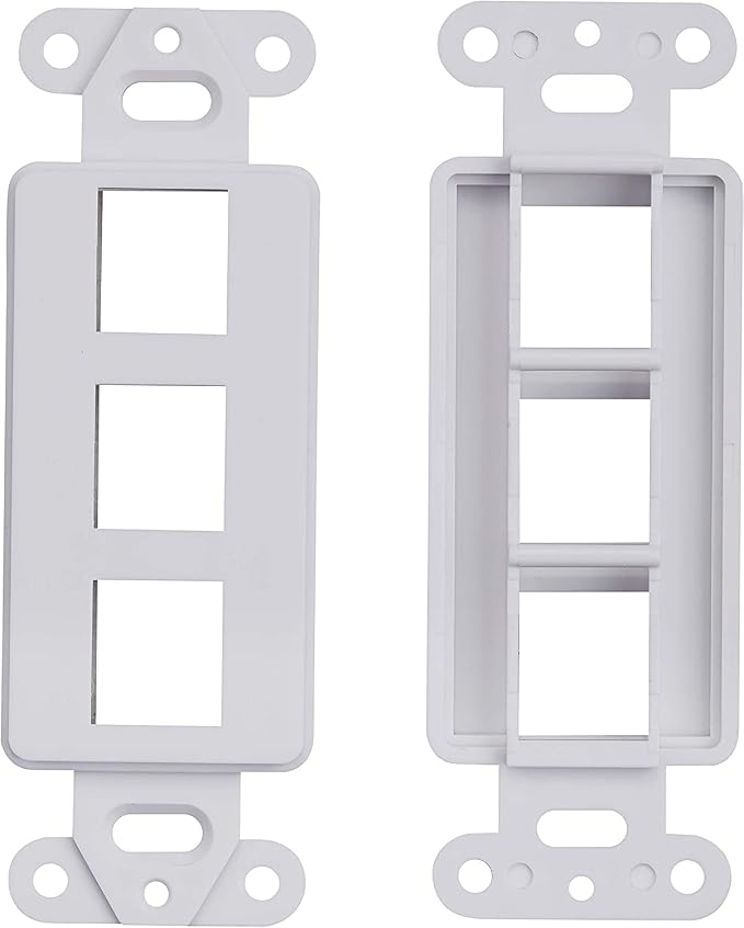 10 Pack Keystone Wall Plate 3 Port, Cat6 Cat5, Home & Office Installations - Image 6