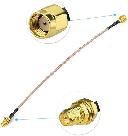 Bingfu WiFi Antenna Extension Cable RP-SMA Male to RP-SMA Female Bulkhead Mount - Image 3