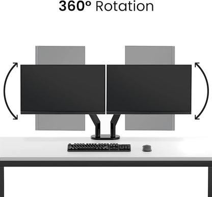 EVEO Premium Dual Monitor Mount 14"-35” Dual Monitor Arm VESA Bracket - Image 4