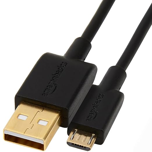 Amazon Basics 5-Pack USB-A to Micro USB Charging Cable, 480Mbps Transfer Speed by AmazonBasics