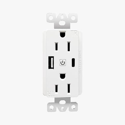 Zigbee Wall outlet with USB | One Controlled | One Always On | Compatibile with - Image 3