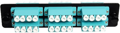 RiteAV LGX Footprint Fiber Optic Cable LC Adapter Patch Panel 6 Ports Loaded - Image 2
