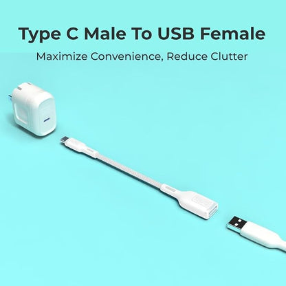 BLACK+DECKER USB C to USB A Adapter, USB C Male to USB Female Adapter Nylon - Image 3