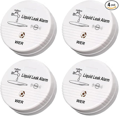 WER Water Leak Alarm Sensor, Battery Operated Leak Alert, 90dB Water Detector by WER