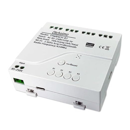 Smart WiFi Wireless Relay Switch Module, Tuya 4CH AC 85-250V/ USB 5V Smart Life by Otcboimo