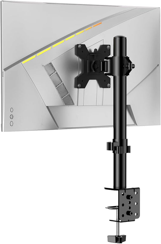 H&C Single Monitor Stand for 13-27" Monitors up to 17.6lbs, Adjustable Heights by HChookclasp