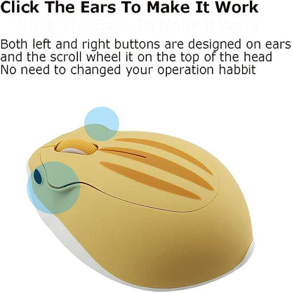 2.4GHz Wireless Mouse Cute Hamster Shape Less Noice Portable Mobile Optical - Image 6