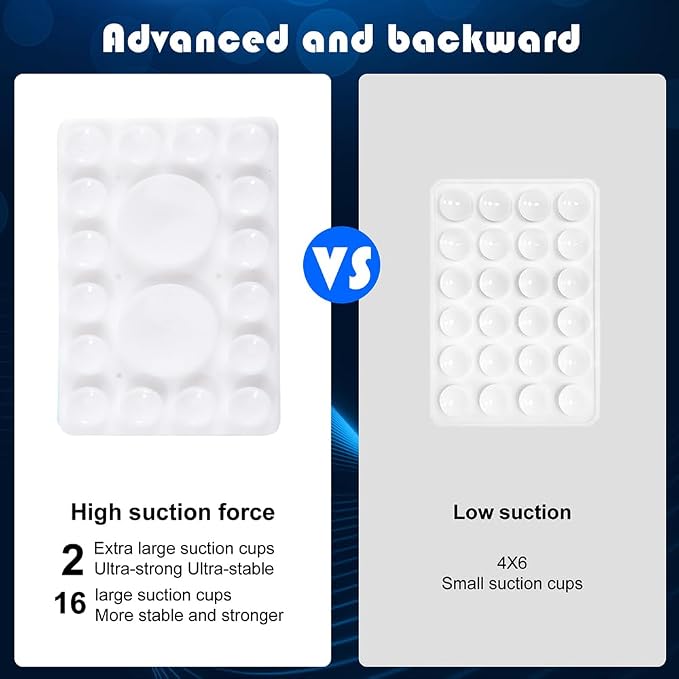 ZYCCER Double Sided Silicone Suction Phone Holder Mount, Compatible - Image 2