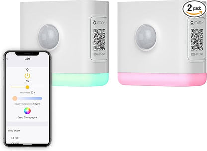 THIRDREALITY Smart Color Night Light 2 Pack, Matter Over WiFi, 3-1 by ThirdReality
