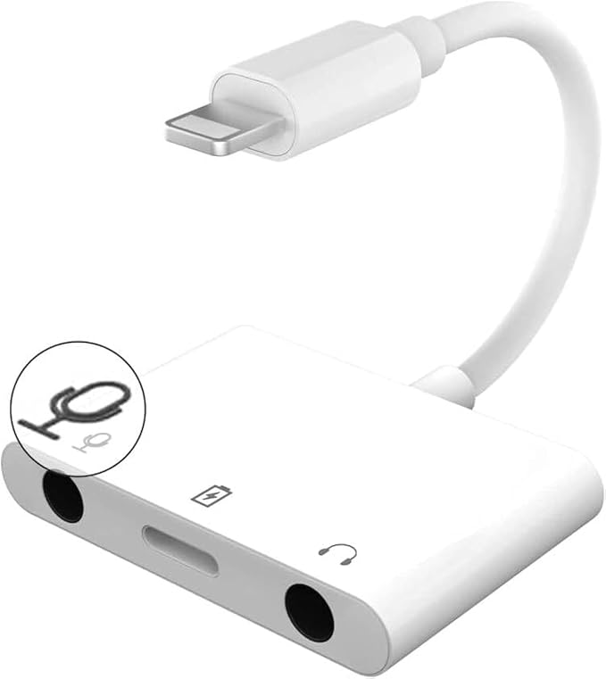 COVS Lightning to Microphone Audio Adapter, Upgraded 3 in 1 Dual 3.5mm by COVS