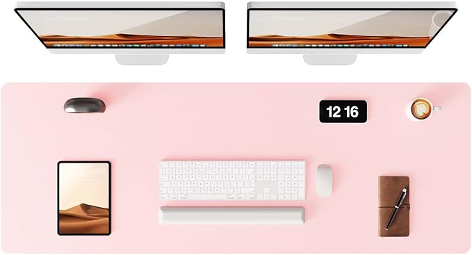 YSAGi Leather Desk Pad Protector, Office Desk Mat, Large Mouse Pad, Non-Slip PU by YSAGi