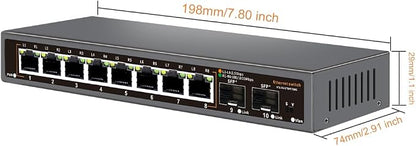 8-Port 2.5G Unmanaged Ethernet Switch, 8×2.5G Base-T Ports, 2×10G SFP+ Uplink - Image 7
