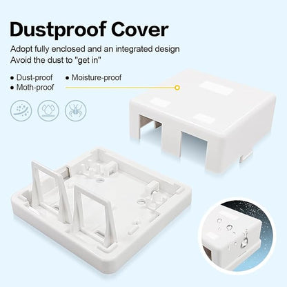 Keystone Jack Surface Desk Mount/Wall Mount Box - Image 3