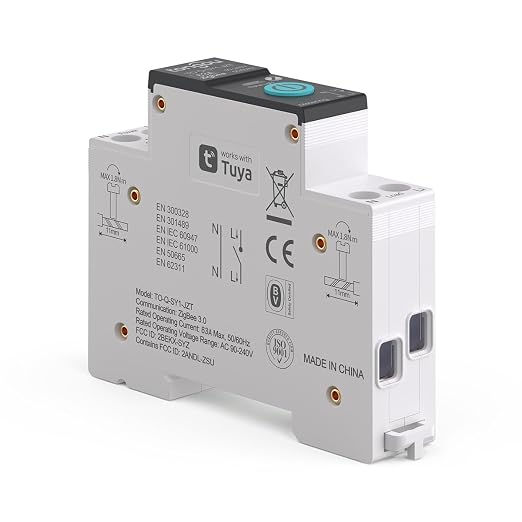 TONGOU ZigBee DIY Smart Switch 63A| DIN Rail Switch| 1P+N 90-240VAC| Real-time - Image 8