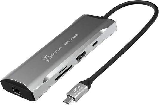 j5create Laptop Docking Station, 4K60Hz HDMI, USB-C 10Gbps, 2 USB-A 10Gbps by j5create