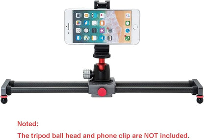16 inches/40cm Mini Table Top Video Camera Slider Carbon Fiber Rail Rods - Image 2