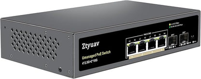 6 Port Unmanaged 2.5G PoE Switch by ProfessionalNetworkSwitchManufacturer