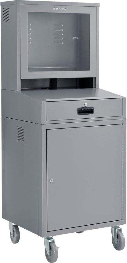 Global Industrial Mobile Security LCD Computer Cabinet Enclosure - Image 9