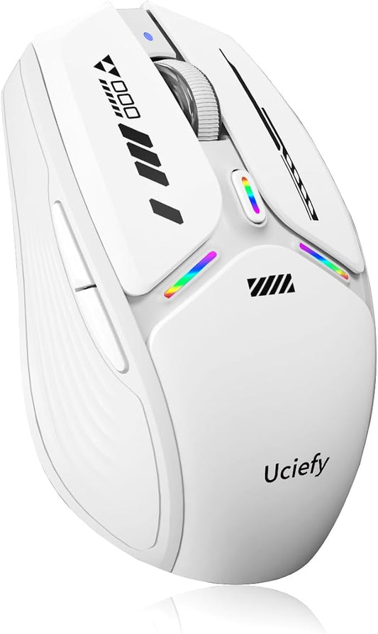 Uciefy V19 Wireless Mouse, 2.4GHz Rechargeable Mouse LED by Uciefy