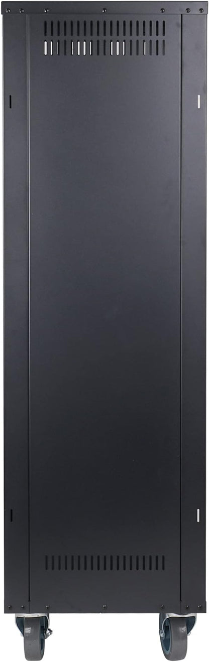 Sound Town 30U Universal Steel Rack, w/Mesh Doors, Locking Casters, Vented Side - Image 5