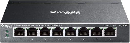 TP-Link Omada 8 Port Gigabit Easy Managed, PoE Switch, 65W Budget, PoE+ by TP-Link