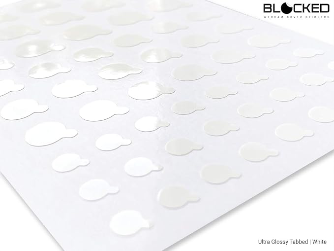 BLOCKED Stackable Webcam/Camera Vinyl Covers | 57 TabbedLow-Tack Restickable - Image 3