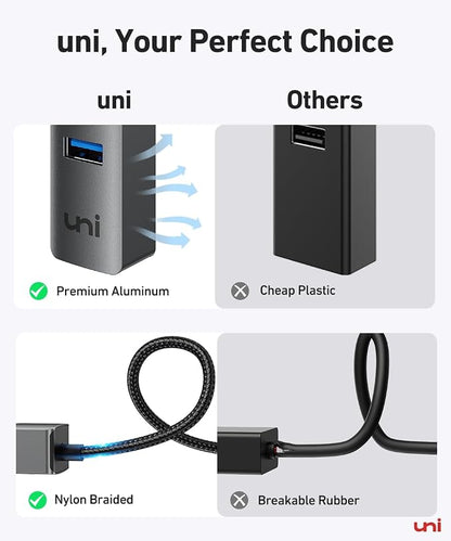 uni USB to Ethernet Adapter, USB 3.0 Hub - Image 9