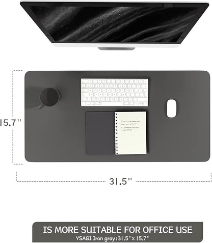 YSAGi Non-Slip Leather Desk Pad, Waterproof Laptop Computer Desk Keyboard Mat - Image 2