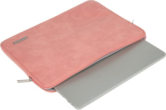 RAINYEAR 14 Inch Laptop Sleeve Protective Case PU Suede Leather Zipper Padded - Image 8