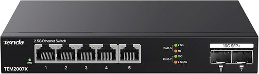 Tenda TEM2007X, 5 Port 2.5G Ethernet Switch, Unmanaged 2.5Gb Switch by Tenda